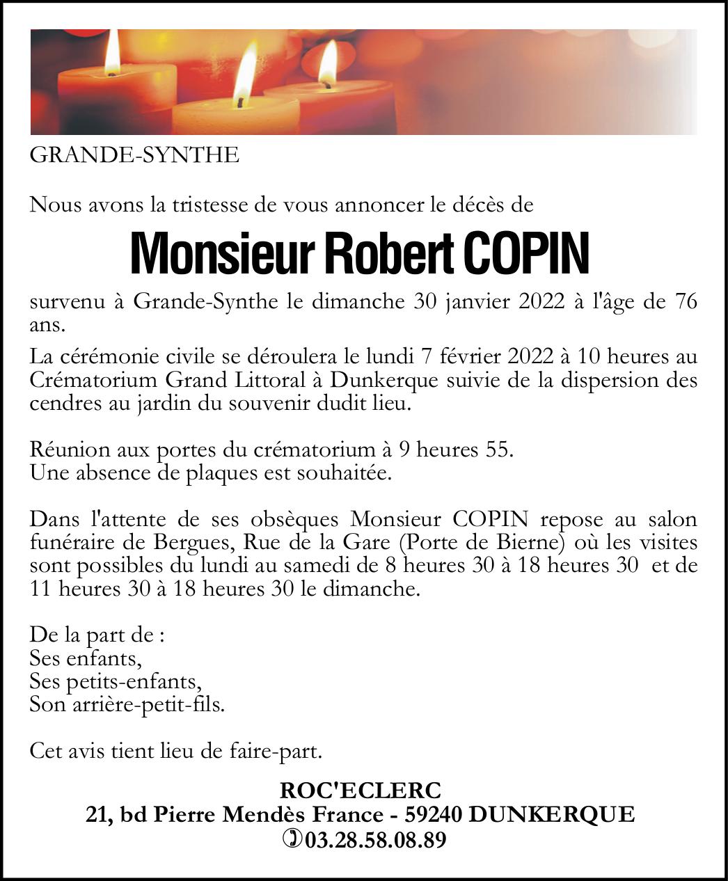 Monsieur Robert COPIN