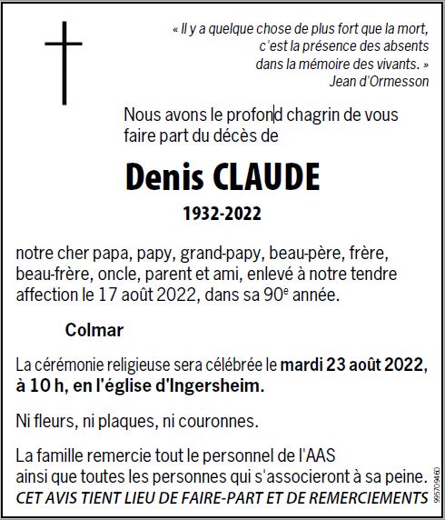Monsieur Denis CLAUDE