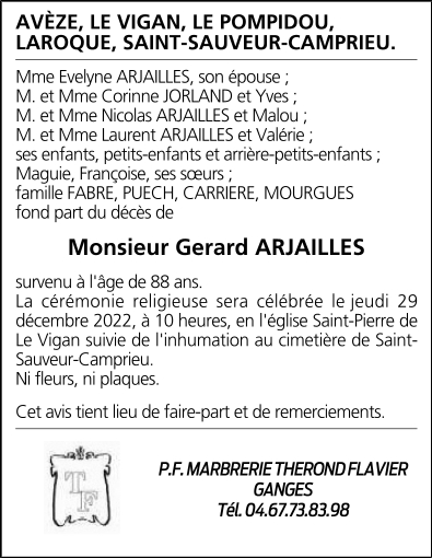 Monsieur Gerard ARJAILLES