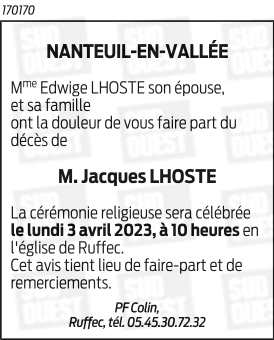 Monsieur Jacques LHOSTE