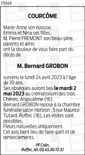 Monsieur Bernard GROBON