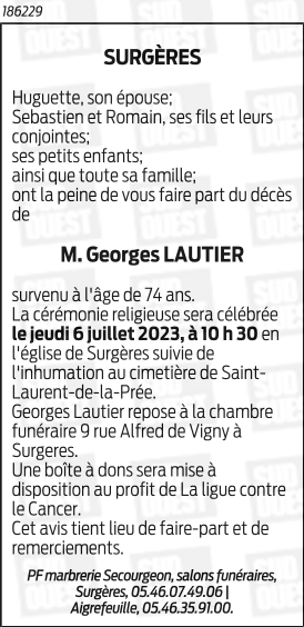 Monsieur Georges LAUTIER