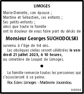 Monsieur Georges SUCHODOLSKI
