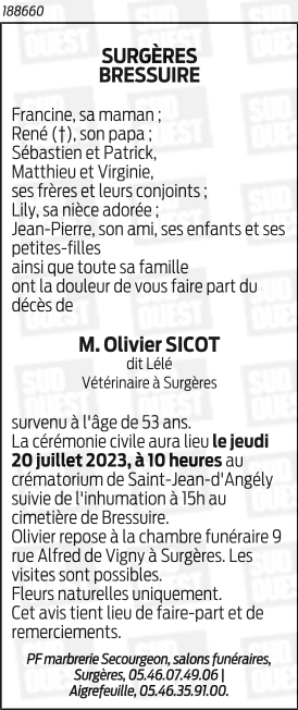 Monsieur Olivier SICOT
