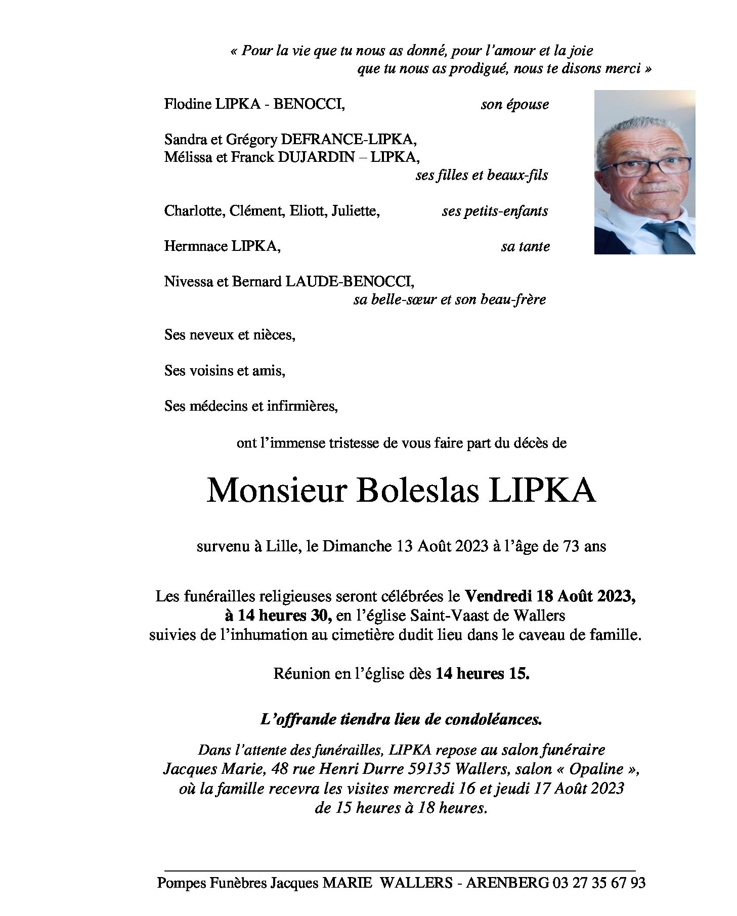 Monsieur Boleslas LIPKA