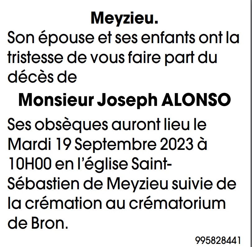 Monsieur Joseph ALONSO