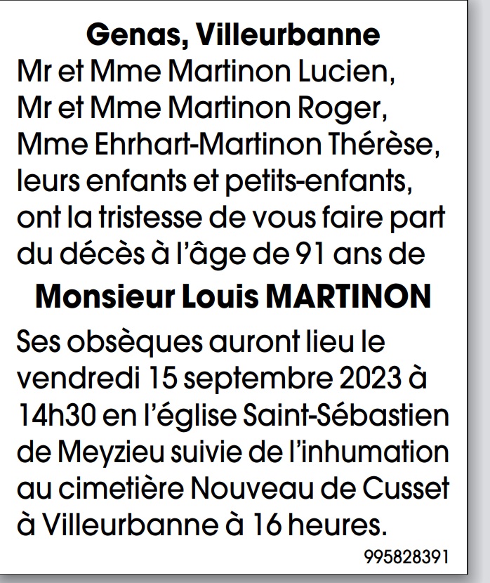 Monsieur Louis, Joseph MARTINON