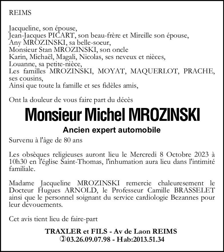 Monsieur Michel MROZINSKI