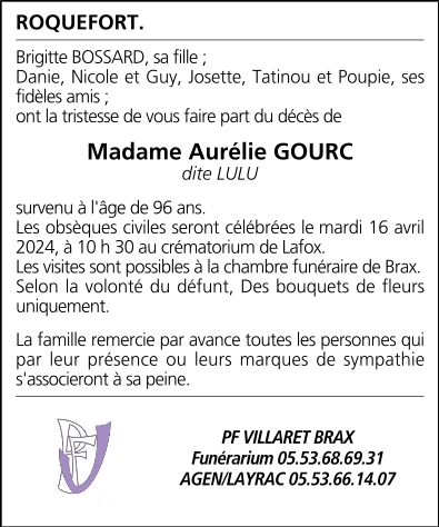 GOURC Aurélie Né(e) GOURC