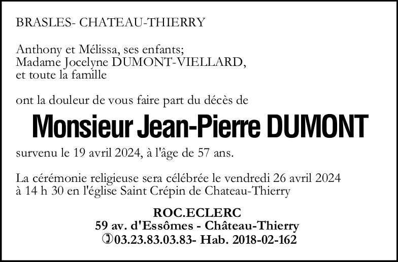 DUMONT Jean-Pierre