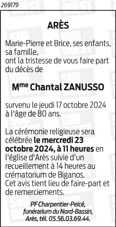 Madame Marie Chantal ZANUSSO née DANEY