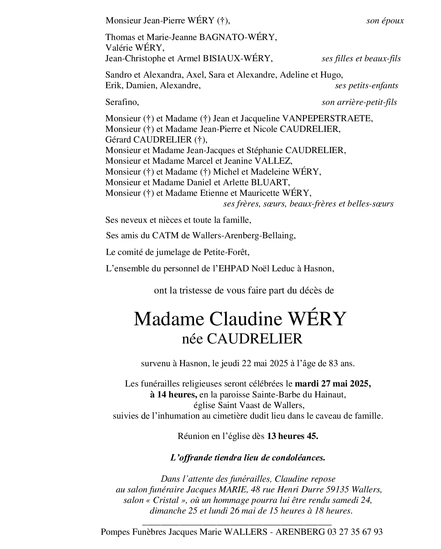 Photo de profil de Madame Claudine WÉRY