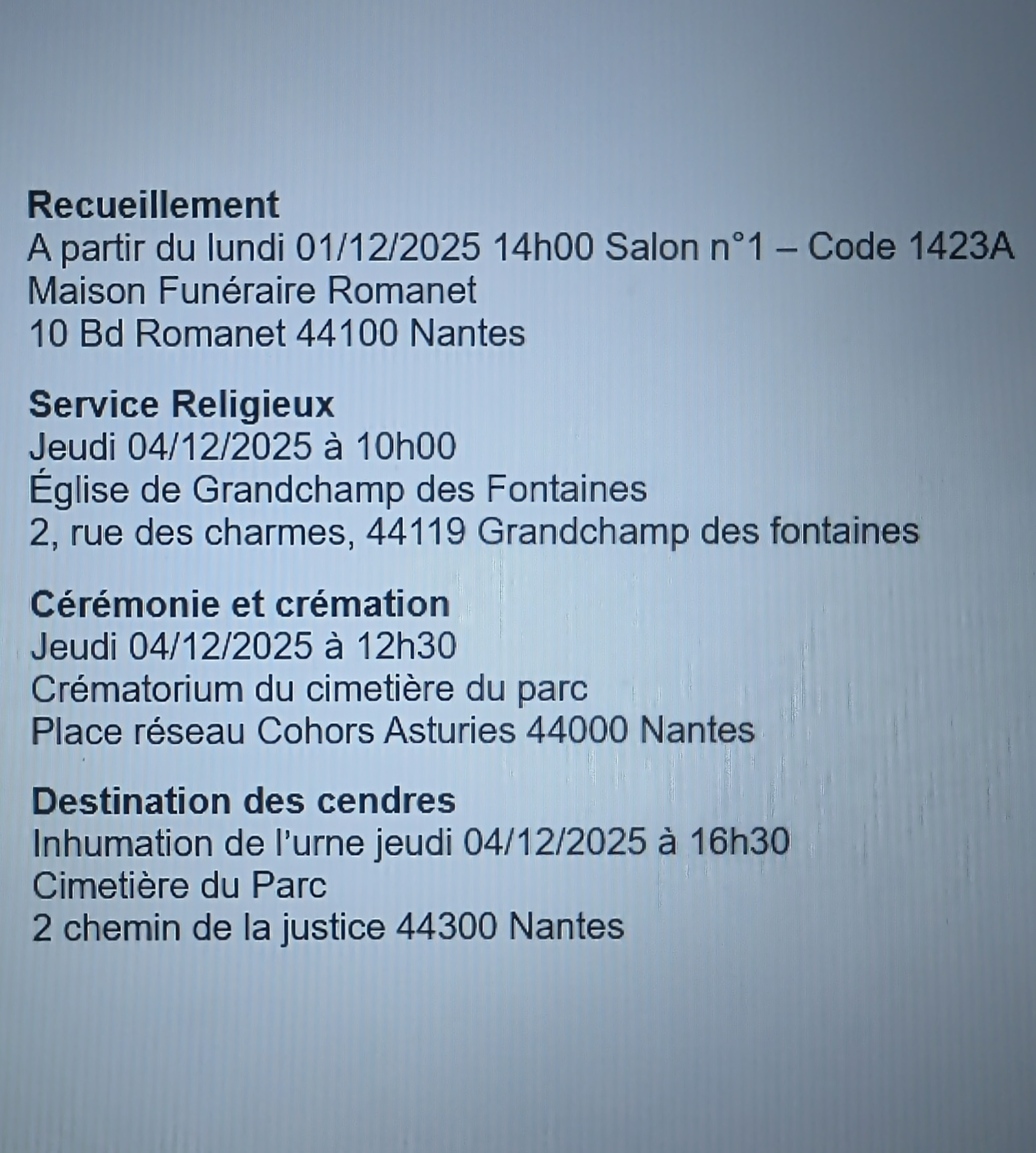 Madame Josette MEHAT née DUPOND