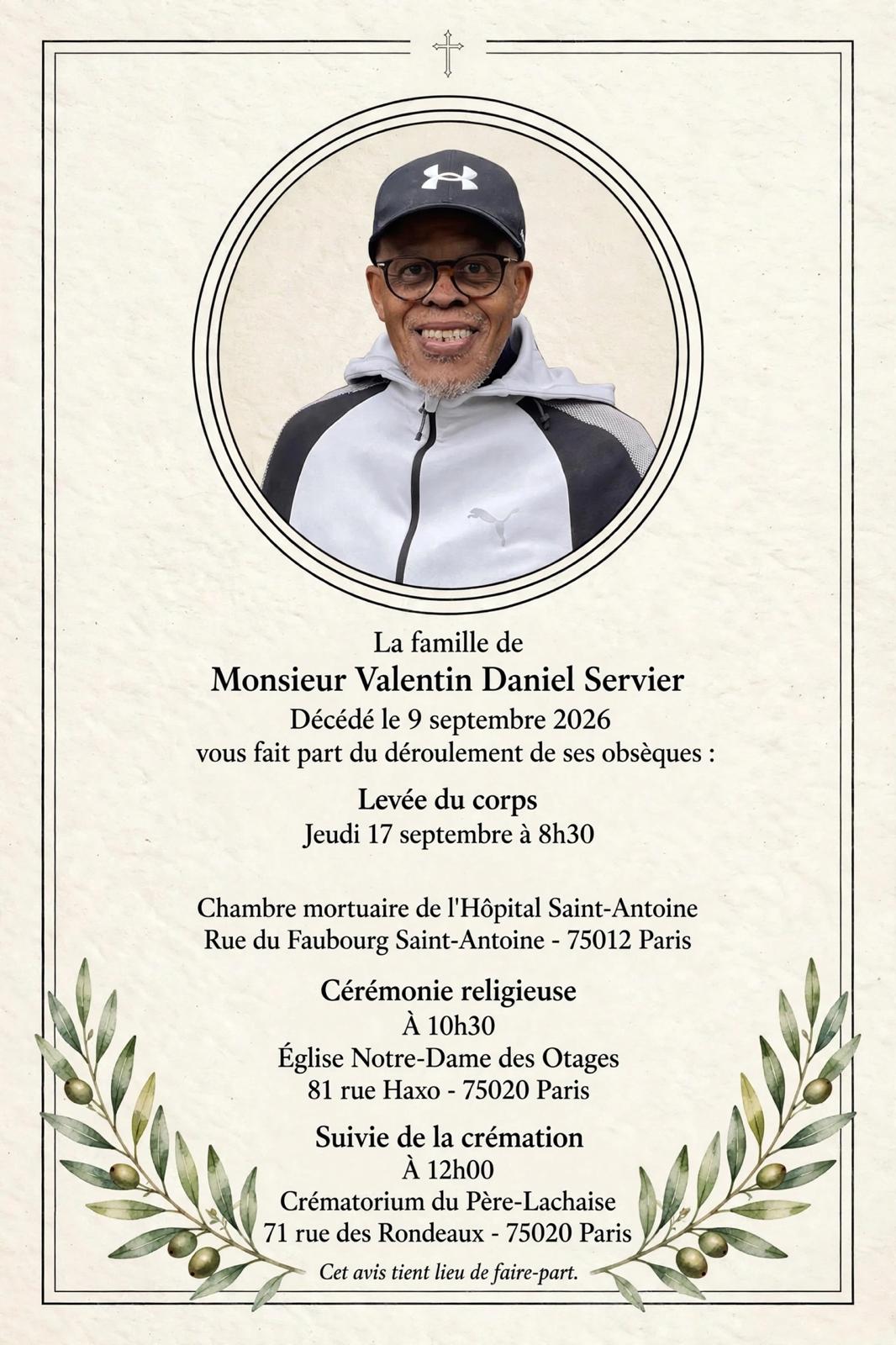 Monsieur Valentin SERVIER