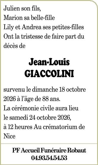 GIACCOLINI Jean-Louis, Emile